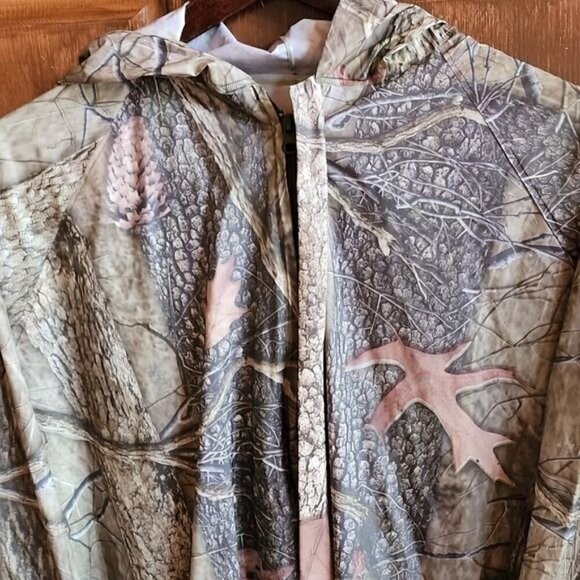 Huntworth Camouflage Adjustable Long Sleeve Hooded Rain Jacket Sz XL w Pockets - Picture 3 of 13